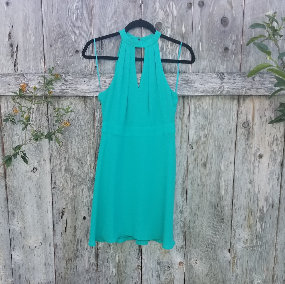 Green Express halter dress